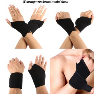 2 PCS Wrist Brace Sport-Adjustable Carpal Tunnel Hand Support Men Women Wrap Guard-Pain Relief WristBands Compression Strap Sleeve for Indoor Outdoor Gym Weightlifting Fitness Workout Yoga Day Night