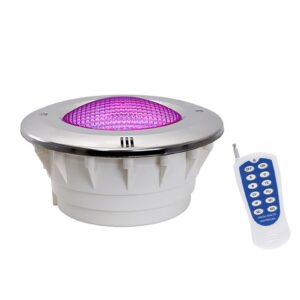 led pool lamp, par56 recessed underwater lighting, stainless steel surface 12v waterproof ip68 for above and below ground swimming pool (color : rgb+remote control, size : 54w)