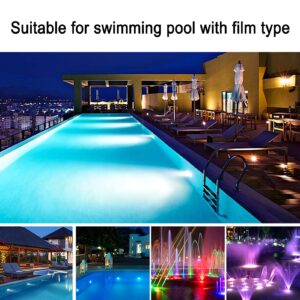 LED Pool Lamp, Par56 Recessed Underwater Lighting, Stainless Steel Surface 12V Waterproof IP68 for Above and Below Ground Swimming Pool (Color : RGB+Remote Control, Size : 54W)