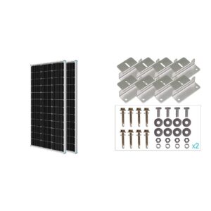 renogy 100w solar panels (2-pack) and z brackets solar panel mounting kit