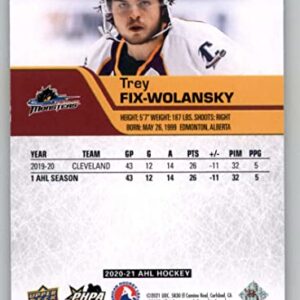 2020-21 Upper Deck AHL #25 Trey Fix-Wolansky Cleveland Monsters RC Rookie Hockey Trading Card