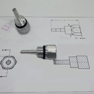 GenExhaust for Duromax Generator - Non Anodized Magnetic Oil Dipstick (See Description for Fitment)