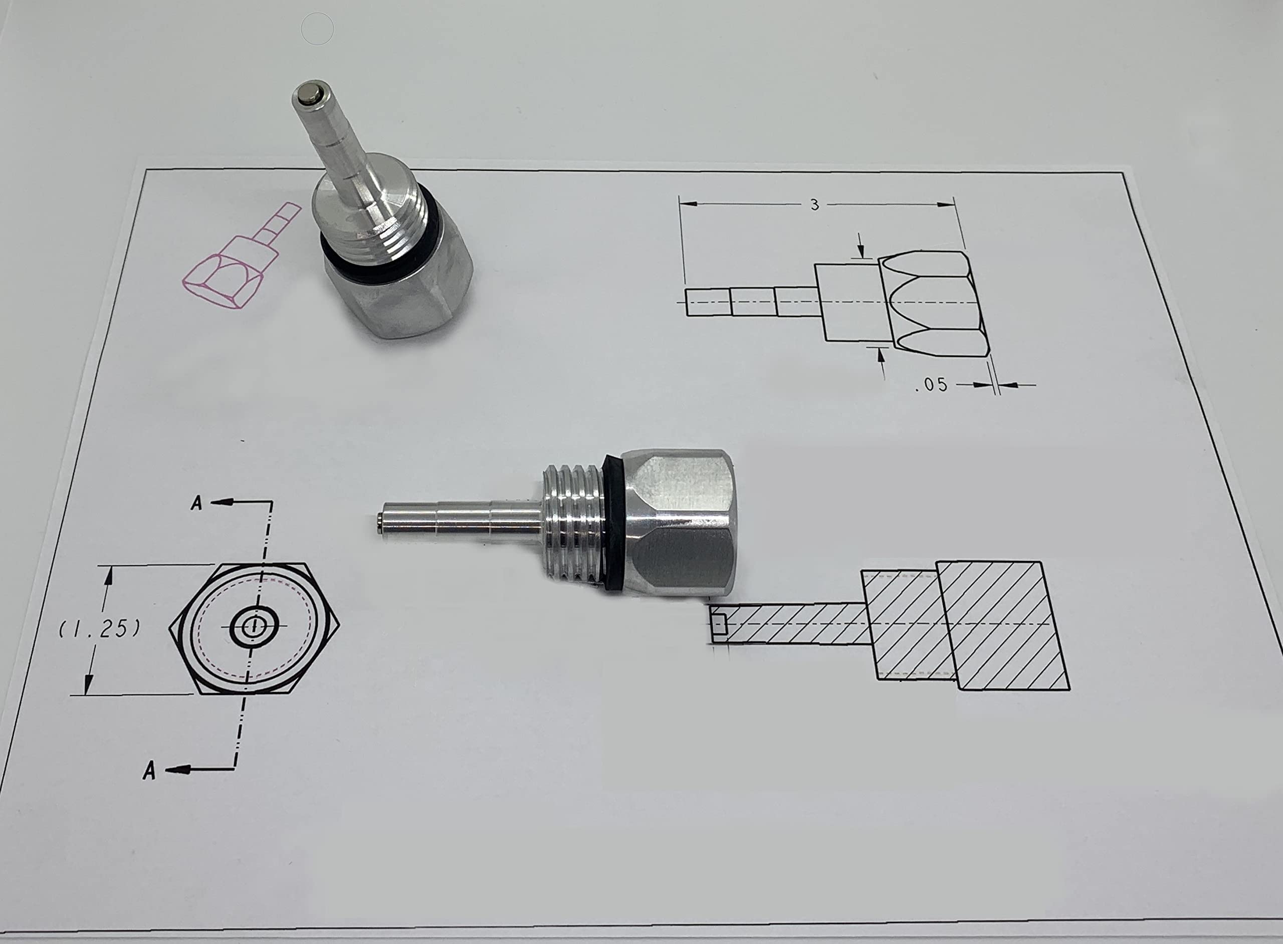 GenExhaust for Duromax Generator - Non Anodized Magnetic Oil Dipstick (See Description for Fitment)