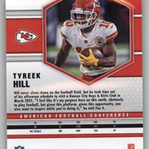 2021 Panini Mosaic #238 Tyreek Hill Kansas City Chiefs AFC Official NFL Football Trading Card in Raw (NM or Better) Condition