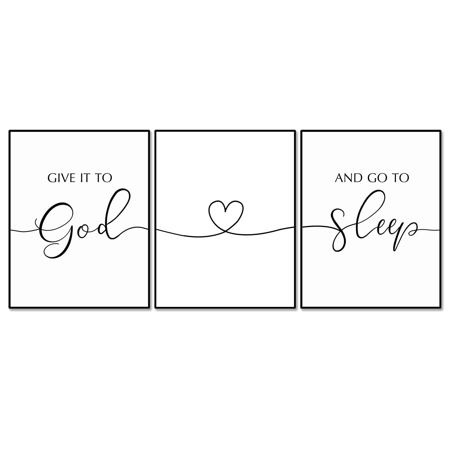 Give It To God And Go To Sleep Sign, Above Bed Wall Decor, Master Bedroom Signs, Bedroom Wall Art, Inspirational Decor, Signs Above Bed, Bedroom Decor, Unframed (11x14 inch)