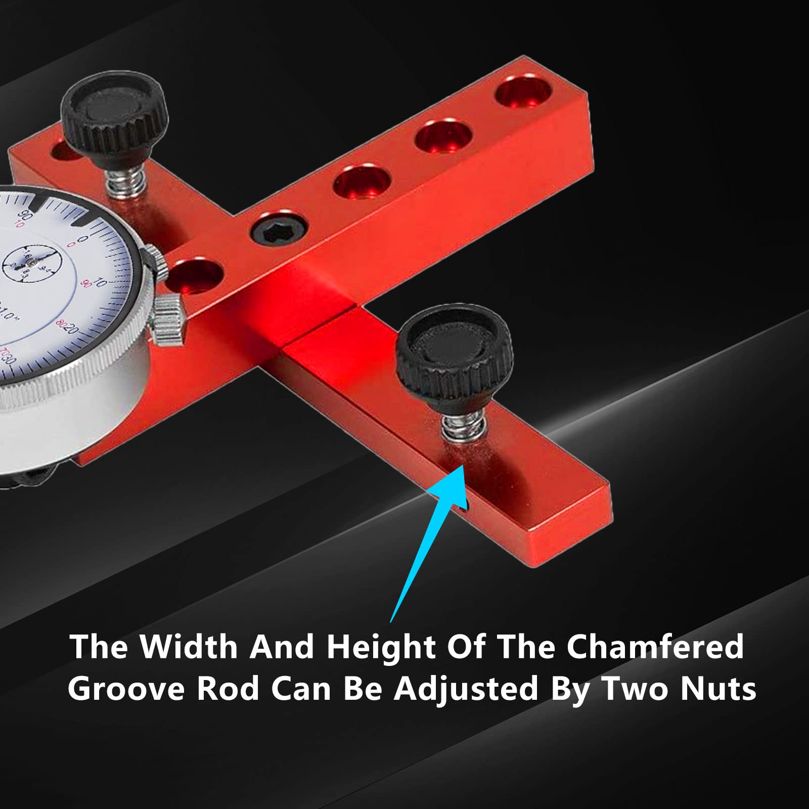 Adjustable Anodized Aluminum Dial Indicator Gauge for Table Saw, Machinery/Tool Alignment System Alignment and Calibration Aligning Calibrating Work Shop Machinery