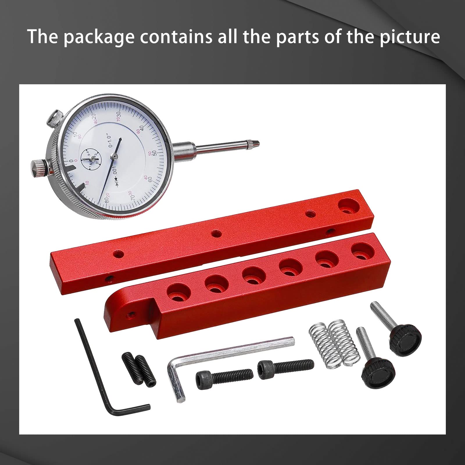 Adjustable Anodized Aluminum Dial Indicator Gauge for Table Saw, Machinery/Tool Alignment System Alignment and Calibration Aligning Calibrating Work Shop Machinery