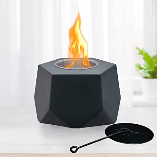 OUHOU Tabletop Fire Pit, Tabletop Fireplaces, Mini Personal Fireplace Bowl, Portable Table Fire Pit, Indoor Outdoor Mini Fire Pit Rubbing Alcohol Fireplace