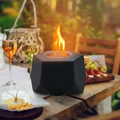 OUHOU Tabletop Fire Pit, Tabletop Fireplaces, Mini Personal Fireplace Bowl, Portable Table Fire Pit, Indoor Outdoor Mini Fire Pit Rubbing Alcohol Fireplace