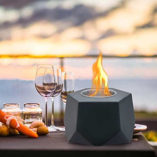 OUHOU Tabletop Fire Pit, Tabletop Fireplaces, Mini Personal Fireplace Bowl, Portable Table Fire Pit, Indoor Outdoor Mini Fire Pit Rubbing Alcohol Fireplace