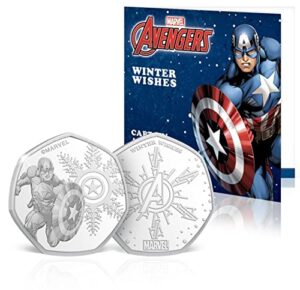 marvel - winter wishes. captain america coin in blister