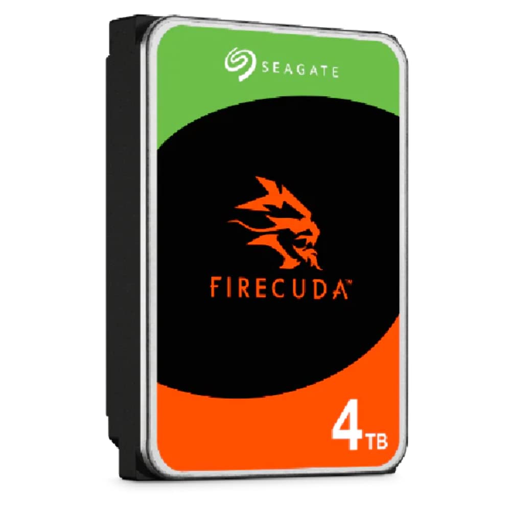 Seagate FireCuda HDD, 4TB, Internal Hard Drive HDD - 3.5 Inch CMR SATA 6GB/s 7,200 RPM 256 MB Cache 300TB/year (ST4000DX005)