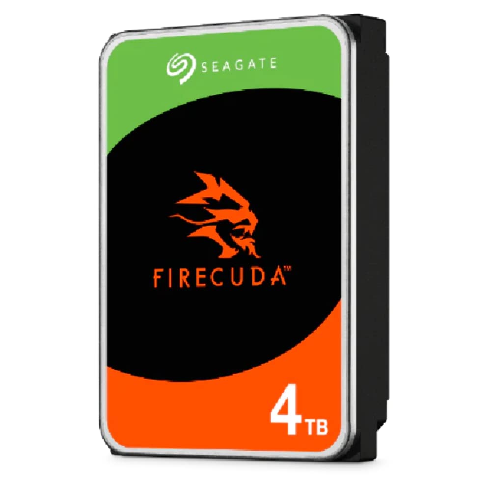 Seagate FireCuda HDD, 4TB, Internal Hard Drive HDD - 3.5 Inch CMR SATA 6GB/s 7,200 RPM 256 MB Cache 300TB/year (ST4000DX005)