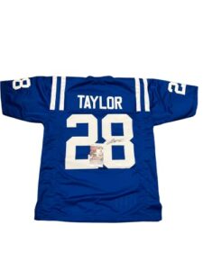 jonathan taylor indianapolis colts signed autograph custom jersey blue jsa certified