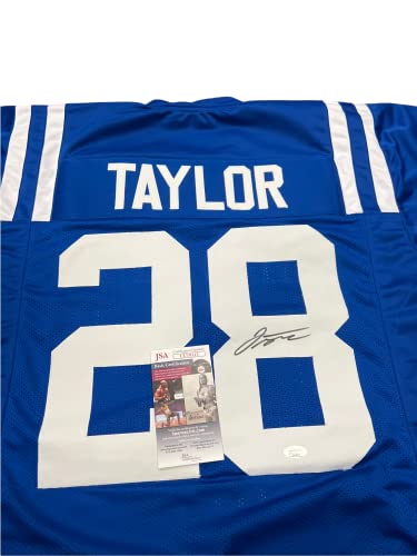 Jonathan Taylor Indianapolis Colts Signed Autograph Custom Jersey Blue JSA Certified