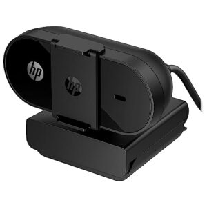 HP 320 FHD Webcam - USB-A Computer Camera with Mic & Privacy Cover - for Desktop, Laptop, & Chromebook - 1080p Resolution w/Wide FOV - Zoom & Teams Compatible - Clip Mount, Tripod Support, & Swivel