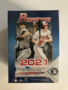 2021 bowman mlb baseball factory sealed blaster box 6 packs, chase the chrome prospects and also the rookie cards of an amazing rookie class such as joe adell, alex bohm, casey mize and many more blasters are my personal favorite to open for great value b