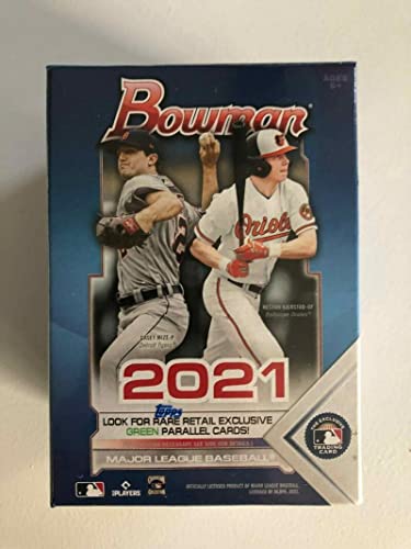 2021 Bowman MLB Baseball Factory Sealed Blaster Box 6 Packs, Chase the chrome prospects and also the rookie cards of an Amazing Rookie Class such as Joe Adell, Alex Bohm, Casey Mize and Many More Blasters are my personal favorite to open for great value B