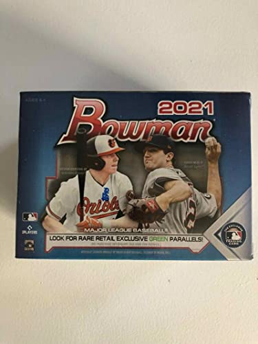 2021 Bowman MLB Baseball Factory Sealed Blaster Box 6 Packs, Chase the chrome prospects and also the rookie cards of an Amazing Rookie Class such as Joe Adell, Alex Bohm, Casey Mize and Many More Blasters are my personal favorite to open for great value B