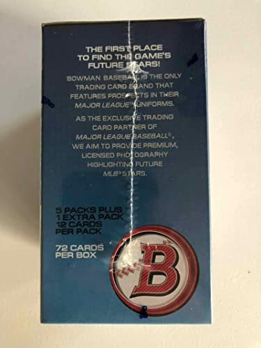 2021 Bowman MLB Baseball Factory Sealed Blaster Box 6 Packs, Chase the chrome prospects and also the rookie cards of an Amazing Rookie Class such as Joe Adell, Alex Bohm, Casey Mize and Many More Blasters are my personal favorite to open for great value B