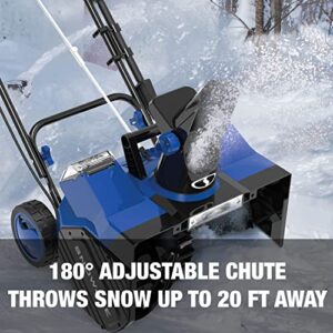 Snow Joe 24V-X2-SB18-TV1 24-Volt IONMAX Snow Blower Bundle (w/ 2 x 4.0-Ah Batteries, Dual Port Charger, Cover, Ice Dozer)