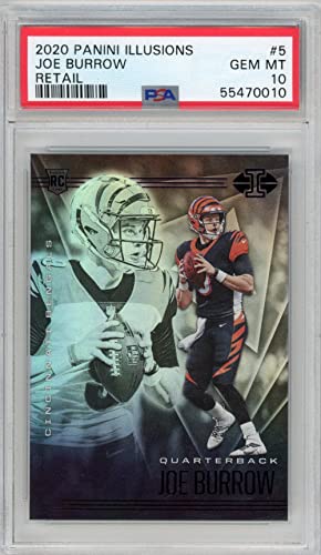 Graded 2020 Panini Illusions Joe Burrow #5 Retail Rookie RC Football Card PSA 10 Gem Mint