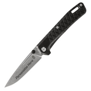 gerber zilch pocket knife - custom laser engraved (red)