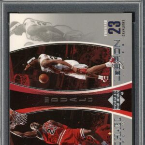 Michael Jordan Lebron James 2005 Upper Deck Basketball Card #LJMJ2 Graded PSA 9 MINT