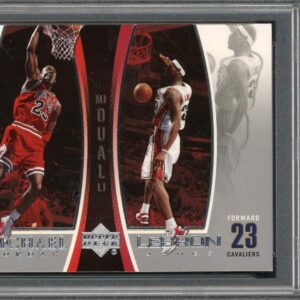 Michael Jordan Lebron James 2005 Upper Deck Basketball Card #LJMJ2 Graded PSA 9 MINT