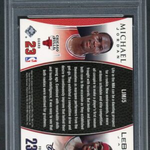 Michael Jordan Lebron James 2005 Upper Deck Basketball Card #LJMJ2 Graded PSA 9 MINT