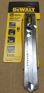 wood veneer knife cutter trimmer snap off blade 25mm all metal 7 cutting points