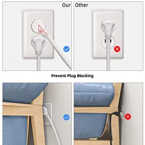 KRR Power Strip Independent Switches, Extension Cord 6 feet, 6 Outlets, 300J Surge Protector