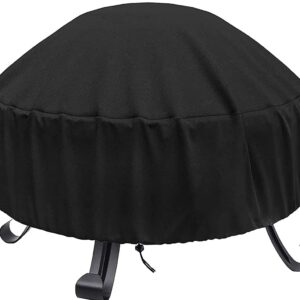 MBCOVER Fire Pit Cover Round for Fire Pit 22 Inch – 34 Inch, Heavy Duty 420D Oxford Fabric Fire pit Cover Round