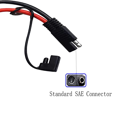 Faoyliye 10AWG 45A Connector to SAE Connector Cable,SAE Battery Extension Cable Solar Panel Cable Kits, with 1 SAE Polarity Reverse Connector-1.6ft/0.5m