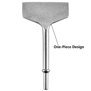 Firecore 4-inch Wide Air Chisel Bit, 0.401 Inch Shank Tile & Thinset Scaling Chisel Thinset Scraper Wall and Floor Scraper Tile Remover Work with Air Chisel Hammer (4" X 7.5")