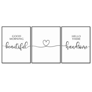 good morning beautiful, hello there handsome prints, bedroom prints, couple prints, bedroom decor, bedroom wall art, home decor art prints, bedroom sign, unframed (11x14 inch)