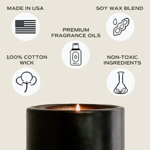 Sweet Water Decor Palo Santo Patchouli Candle | Black Pepper, Clove, Lavender, Cedarwood Scented Soy Wax Candle for Home | Gifts for Women, Men, Housewarming | 12oz Stone Jar, 60+ Hour Burn Time