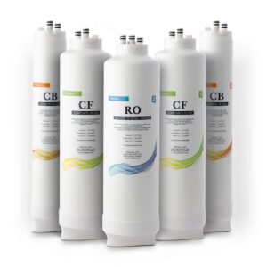 ispring f5-ro500 1 to 2 years filter replacement pack for ro500 tankless reverse osmosis water filtration system
