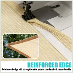 Amgo 24' x 24' x 33.9' Beige Right Triangle Sun Shade Sail Canopy Awning Fabric Cloth - UV Blockage, Water & Air Permeable, Heavy Duty Commercial Grade, Outdoor Patio Garden (We Make Custom Size)