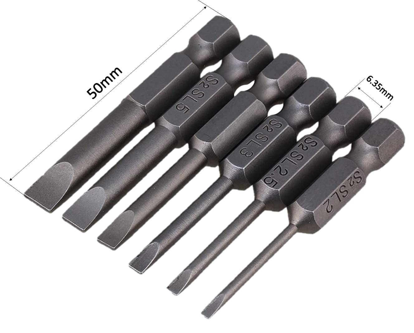 aiyun 18 Piece Slotted Phillips Screwdriver Bit Set, 1/4 Inch Hex Shank S2 Steel Magnetic 2Inch Long Drill Bit Set with Storage Box (Slotted Phillips)