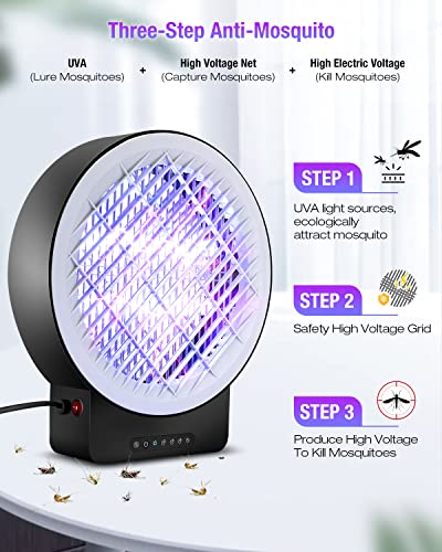 Bug Zapper Indoor, Mosquito Killer Electronic Insect Killer with Drawer, Timing and Remote Control, 860 Sq ft Coverage Fly Trap for Insects, for Home Garden Backyard, Kitchen Camping