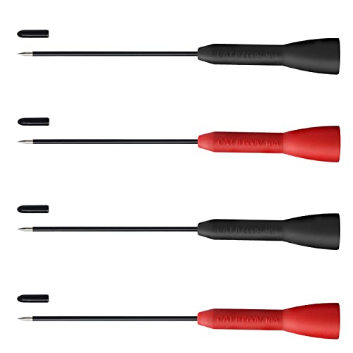 4 Pack 2mm Extended Needle Test Probes, 600V/10A Non-Destructive Multimeter Test Probe for Fluke Leads tl71 tl75