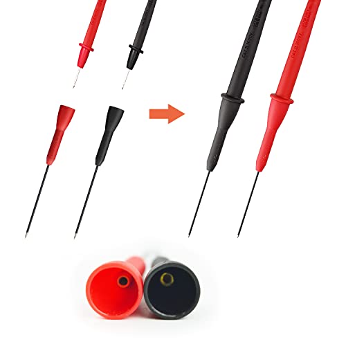 4 Pack 2mm Extended Needle Test Probes, 600V/10A Non-Destructive Multimeter Test Probe for Fluke Leads tl71 tl75