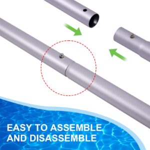 Sepetrel Pool Pole - 10.5 Foot Anodized Aluminum Extension Cleaning Poles,for Skimmer Net, Pool Brush & Vacuum Head