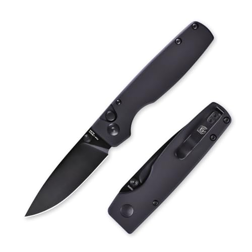 Kizer Original Folding Pocket Knife with Clip, Black Aluminum Handle EDC Knife, 3 Inch154CM Steel Blade Knife, V3605E1