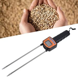 Allsor Hay Moisture Meter, Digital LCD Tools Moisture Meter 5-49.9percent Grain Humidity Tester Portable Water Content Analyzer for Cereal Straw/bran/Forage Grass/Wheat/Corn