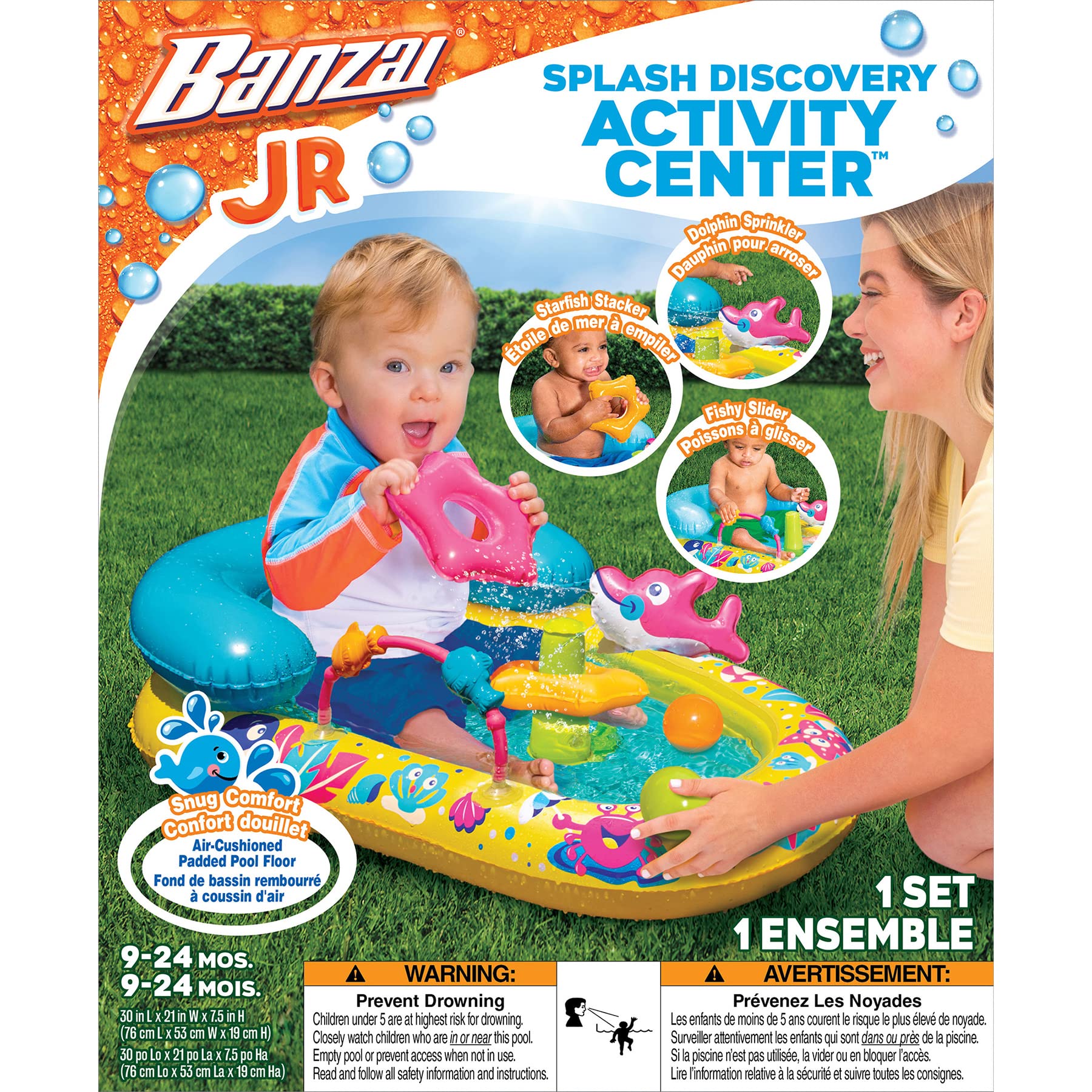 BANZAI Jr. Splash Discovery Activity Center Water Play Set - 9-24 Months