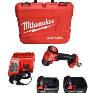 Milwaukee M18 18V Fuel 3/8" Mid-Torque Impact Wrench Kit Cordless Lithium-Ion Brushless 2960-22 with (2) 5Ah XC Batteries, Charger & Carrying Tool Case