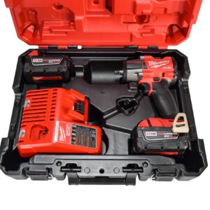 Milwaukee M18 18V Fuel 3/8" Mid-Torque Impact Wrench Kit Cordless Lithium-Ion Brushless 2960-22 with (2) 5Ah XC Batteries, Charger & Carrying Tool Case