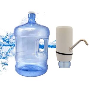 water bottle 5 gallon and electric pump dispenser spout usb rechargeable - complete bundle set